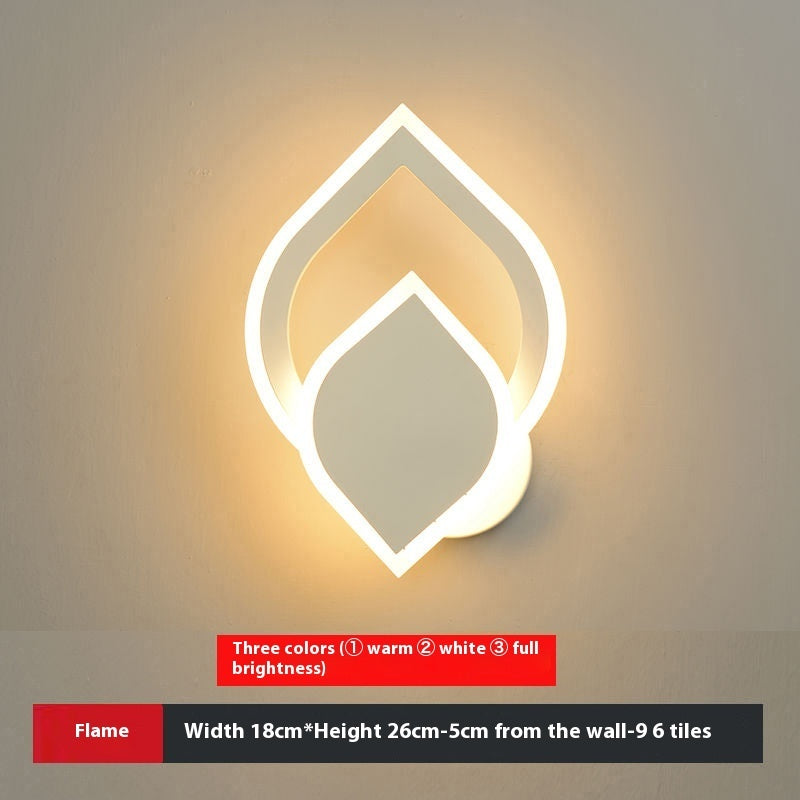 LED Heart-shaped Creative Bedroom Living Room Road Background Wall Bedside Lamp