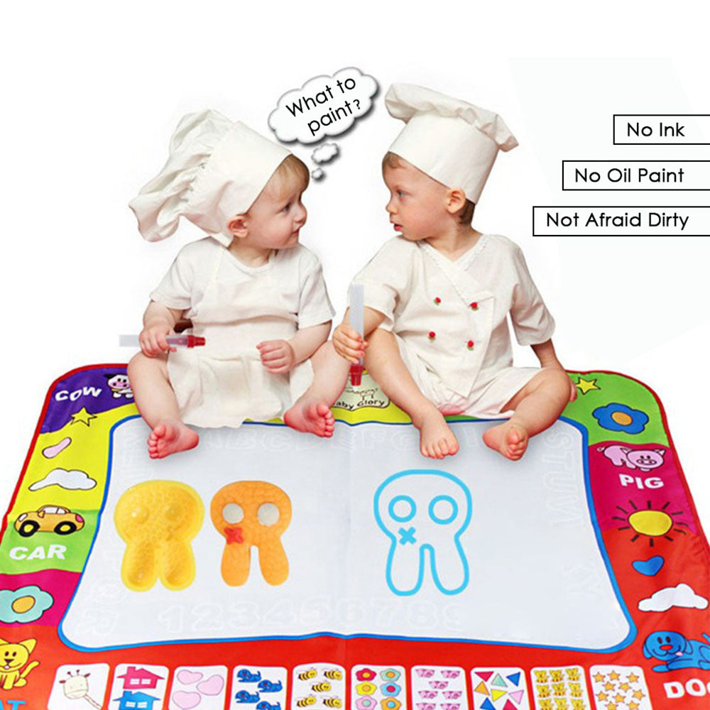 80x60cm Water Drawing Play Mat - Magic Pen Doodle Painting Toy for Kids & Toddlers