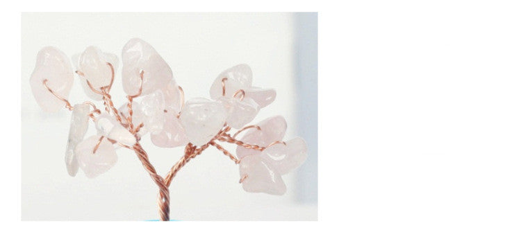 Natural Crystal Tree Ornament – Citrine Gemstone Money Tree for Home & Office
