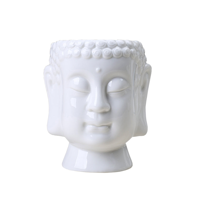 Ceramic Buddha Flower Pot | Handmade Traditional Chinese Style Planter