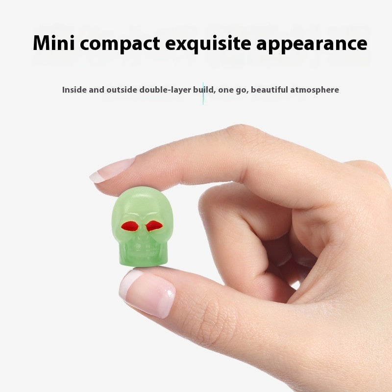 Car Tire Luminous Valve Cap Skull Valve Core Cover Universal