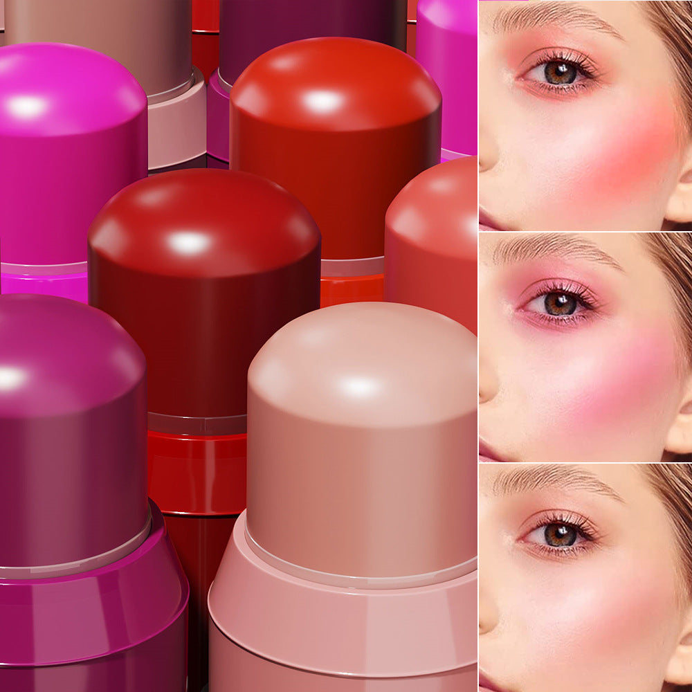 6 Color Blush Lipstick in monochrome shades with compact packaging