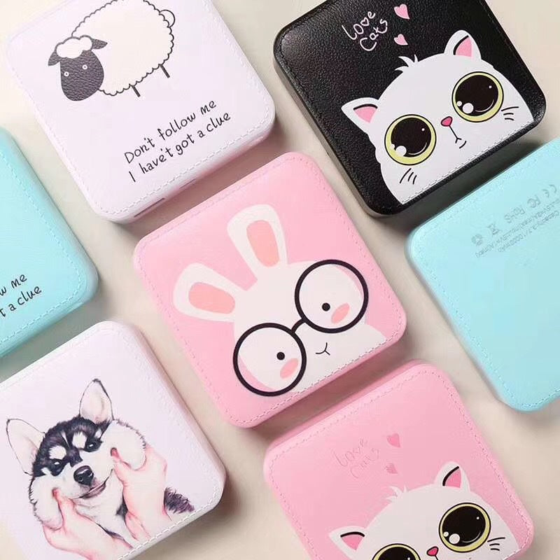 Ultra-Thin Cartoon Girl Power Bank - 10000mAh Cute Portable Charger