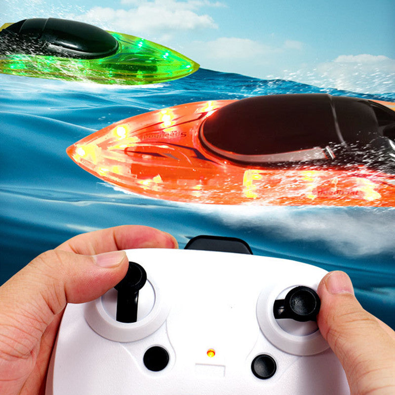 Electric water remote control ship toy for kids, waterproof with automatic reset, perfect for pool and bath time fun
