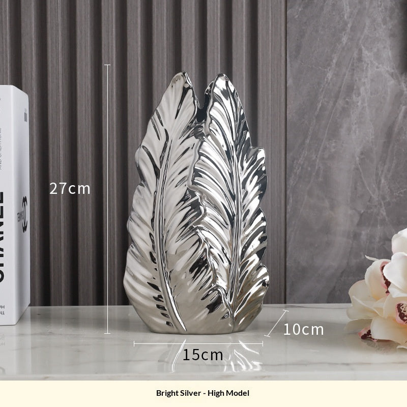 Ceramic Vases - Elegant Electroplated Home Decor for Living Room & Dining Table
