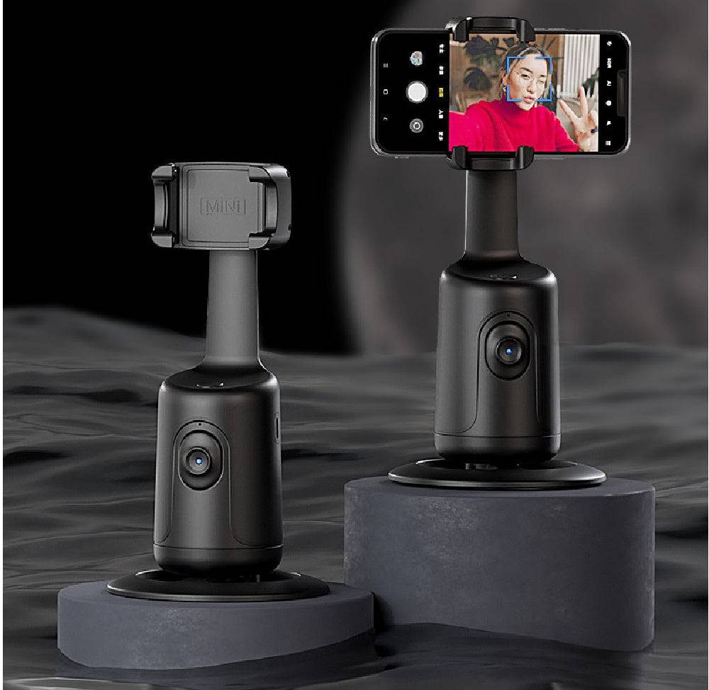 360 auto face tracking AI smart gimbal phone holder for stable video recording and live streaming