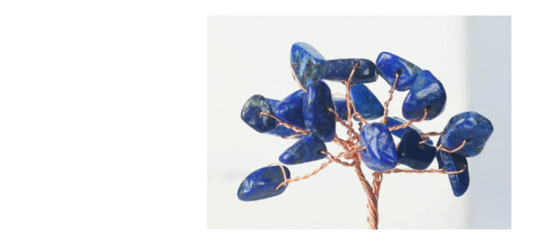 Natural Crystal Tree Ornament – Citrine Gemstone Money Tree for Home & Office