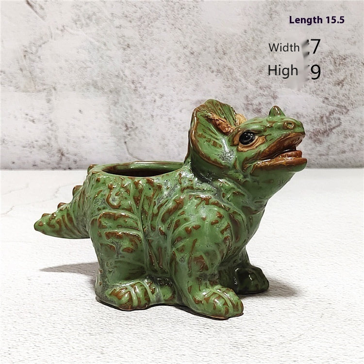 Dinosaur Ceramic Succulent Pot | Cute Animal Cartoon Flower Pot