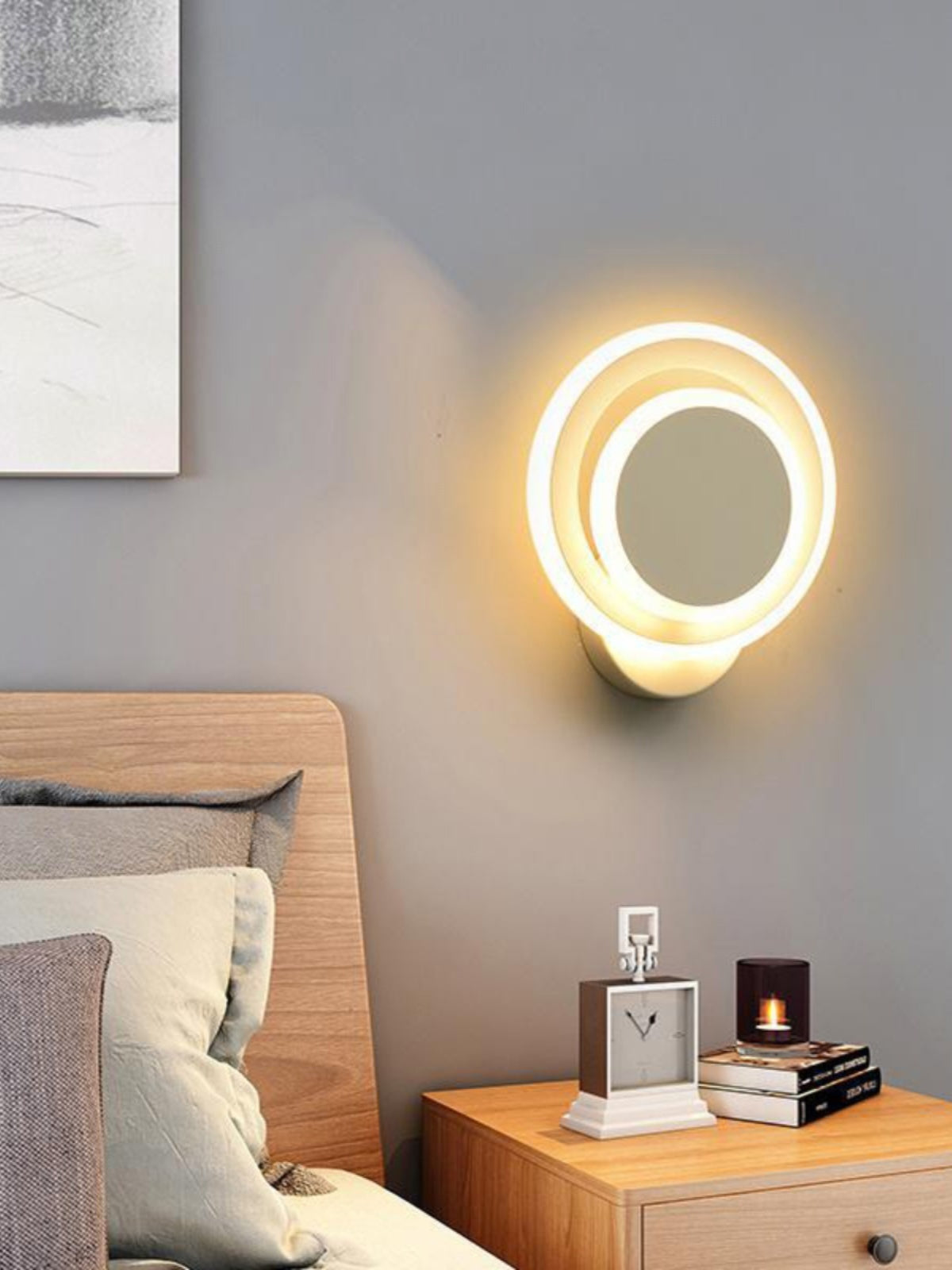 LED Heart-shaped Creative Bedroom Living Room Road Background Wall Bedside Lamp