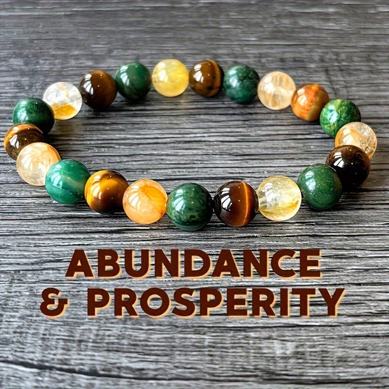 Universal Natural Stone Bracelet Citrine Dongling Stone Malachite Bracelet