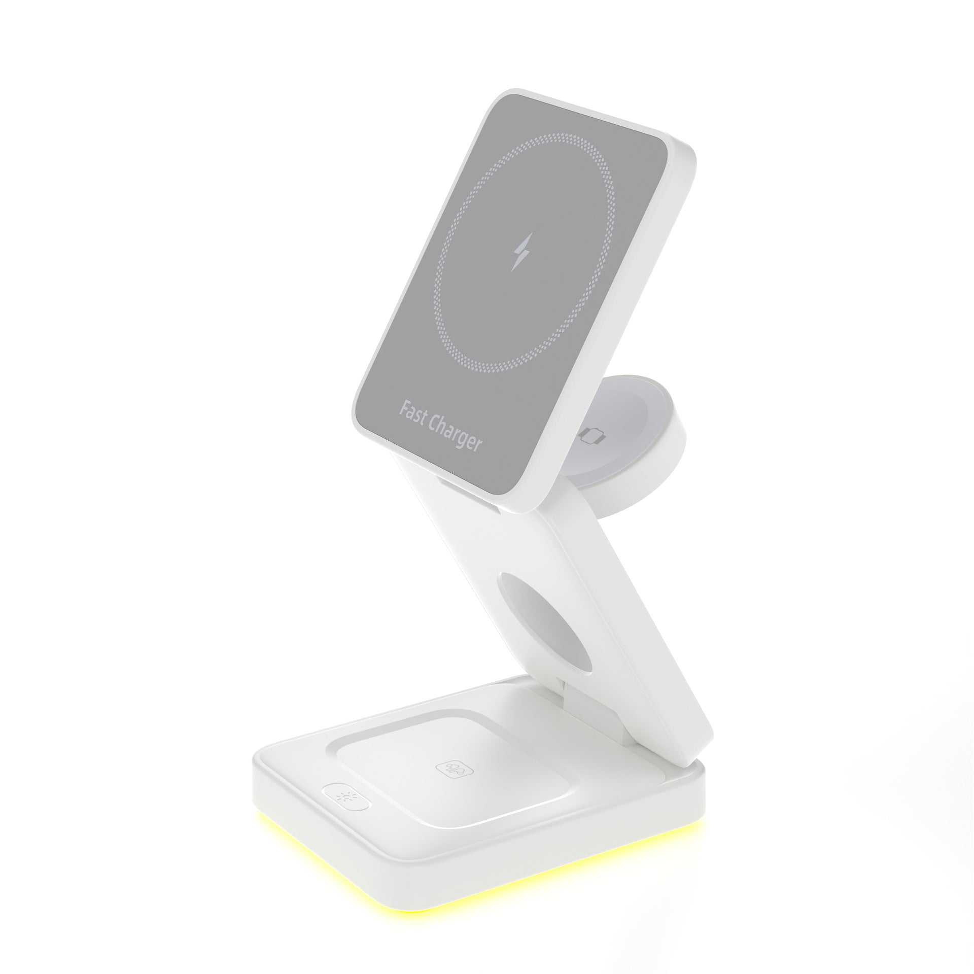 3-in-1 Wireless Charger - Folding Magnetic Charging Station for Phone, Watch & Earbuds