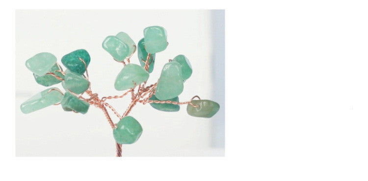 Natural Crystal Tree Ornament – Citrine Gemstone Money Tree for Home & Office