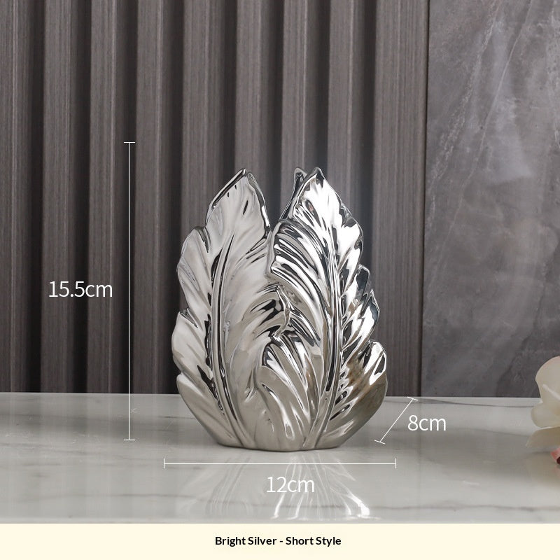 Ceramic Vases - Elegant Electroplated Home Decor for Living Room & Dining Table