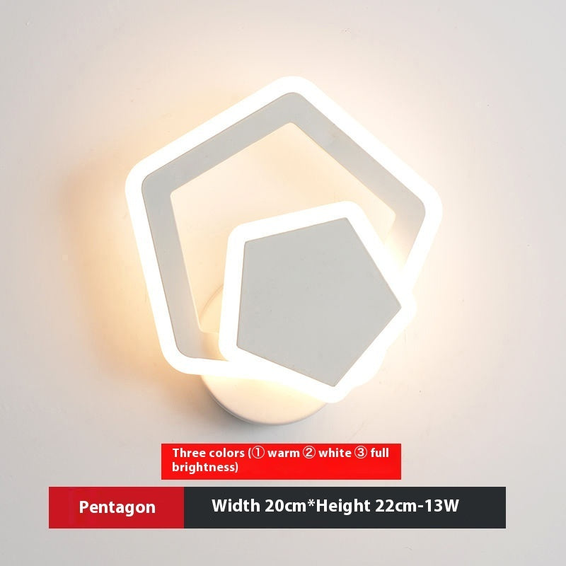 LED Heart-shaped Creative Bedroom Living Room Road Background Wall Bedside Lamp