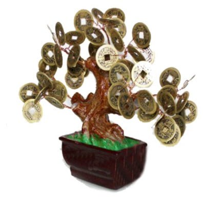 8 inch copper Money Tree bronze die cast decorative pavilion pattern