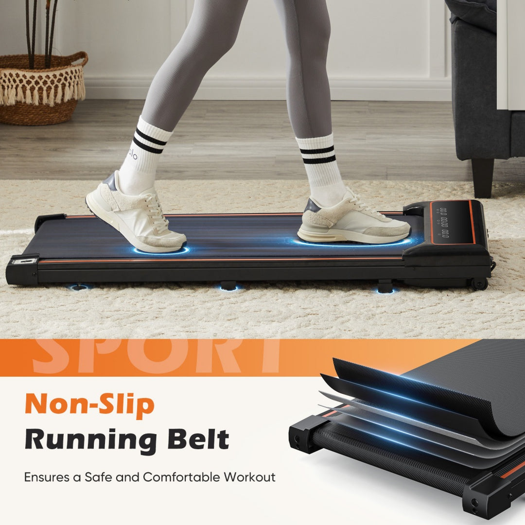 Compact Walking Pad Treadmill - Portable Under Desk Treadmill with Remote Control