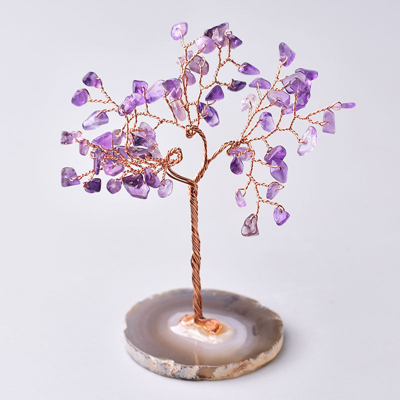Natural Crystal Tree Ornaments Office Decoration