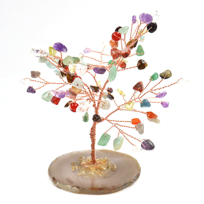 Natural Crystal Tree Ornaments Office Decoration