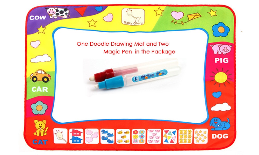 80x60cm Water Drawing Play Mat - Magic Pen Doodle Painting Toy for Kids & Toddlers