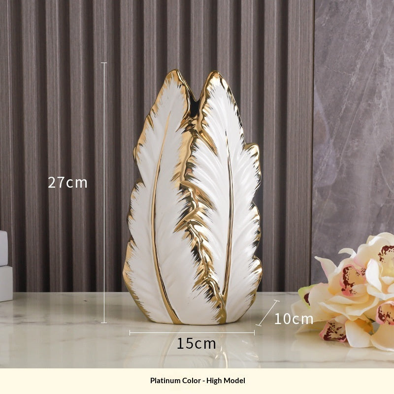 Ceramic Vases - Elegant Electroplated Home Decor for Living Room & Dining Table