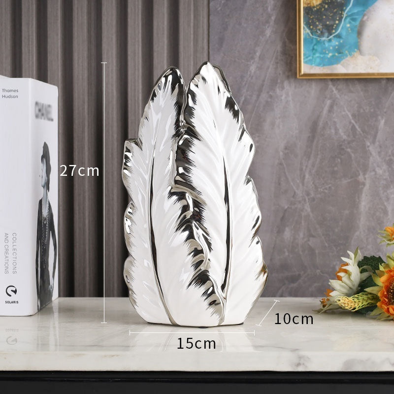 Ceramic Vases - Elegant Electroplated Home Decor for Living Room & Dining Table