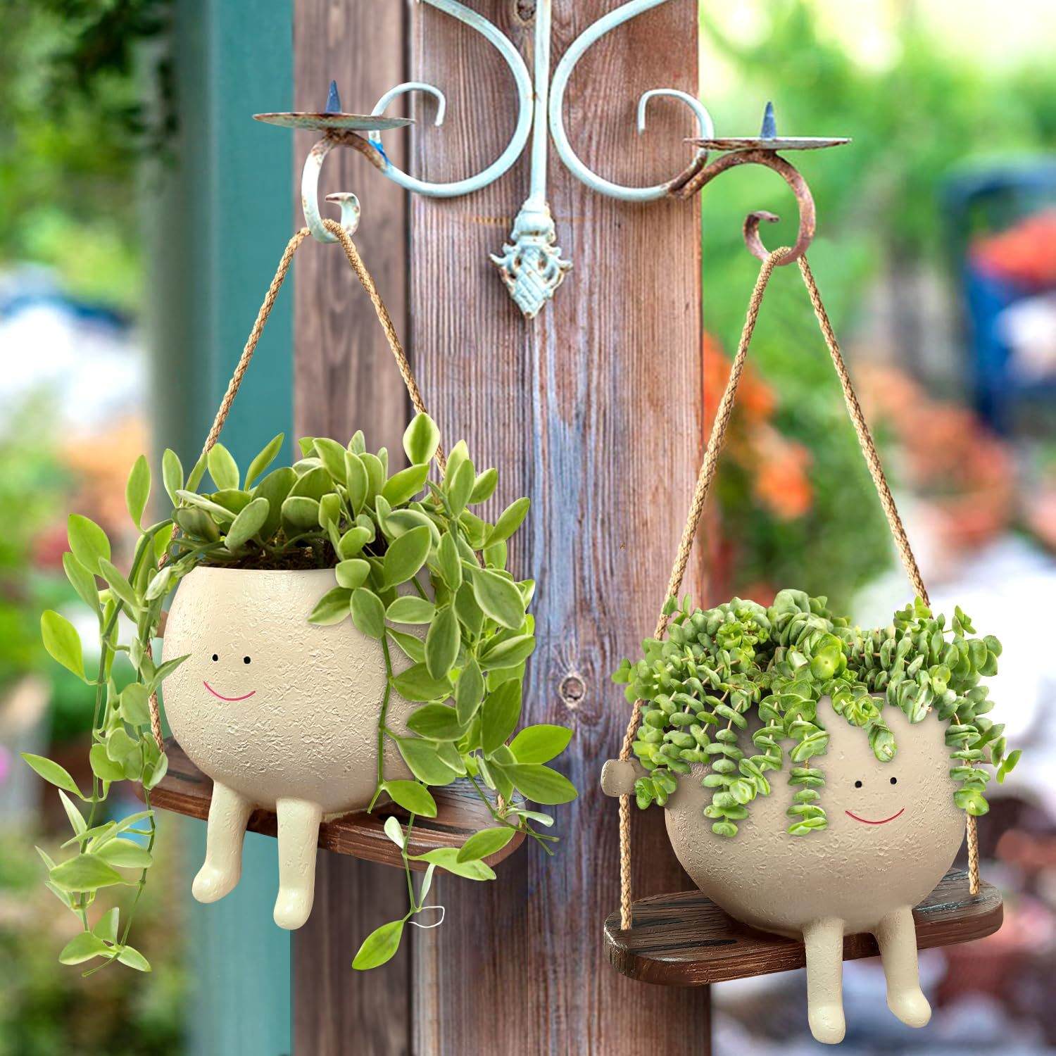 Swing Face Planter Pot | Cute Wall Hanging Succulent Flower Pot