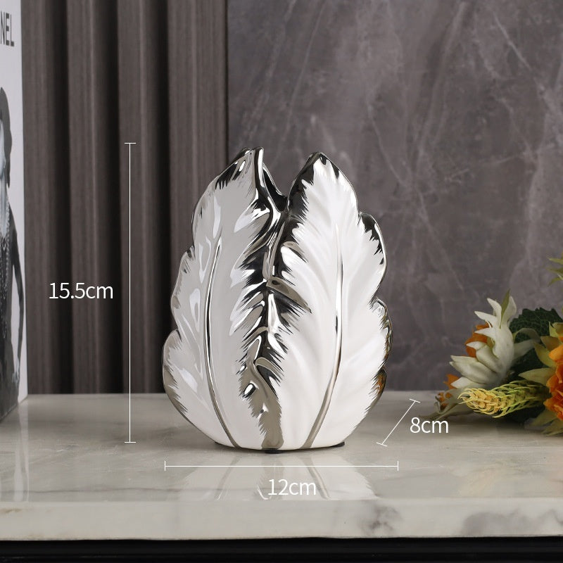 Ceramic Vases - Elegant Electroplated Home Decor for Living Room & Dining Table