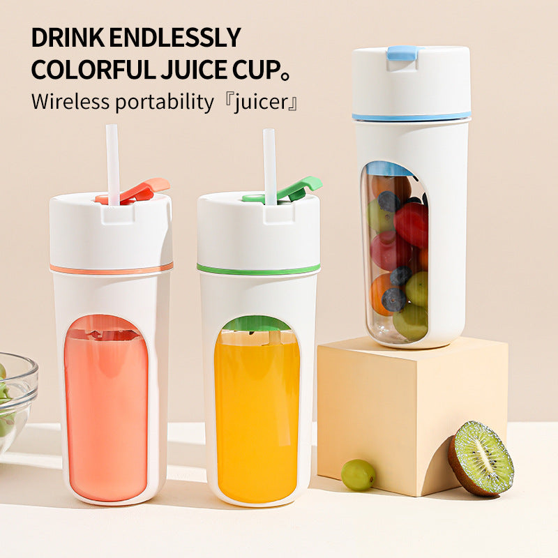Portable USB rechargeable blender for smoothies with 400ml capacity and wireless design