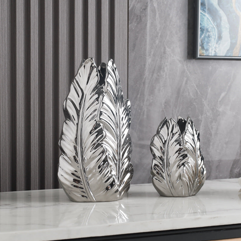 Ceramic Vases - Elegant Electroplated Home Decor for Living Room & Dining Table