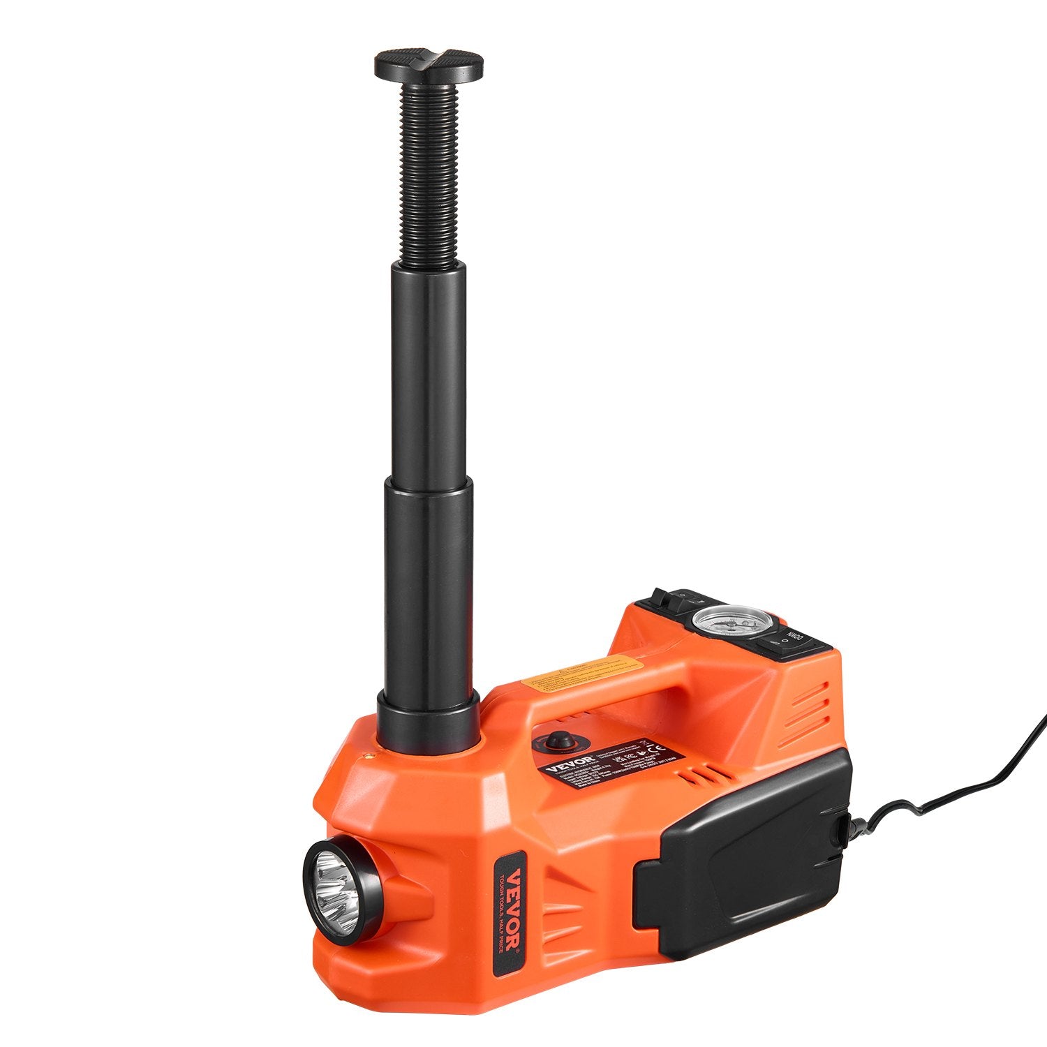 5-Ton Electric Car Jack with Inflator & LED Light