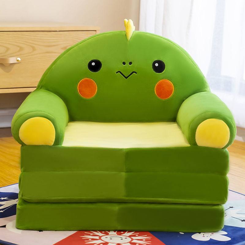 Prince Bear Folding Sofa - Cute Cartoon Animal Baby Seat for Kids Ages 3-8
