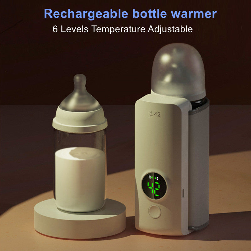 Portable Wireless Rechargeable Baby Bottle Warmer - USB Travel Milk Warmer