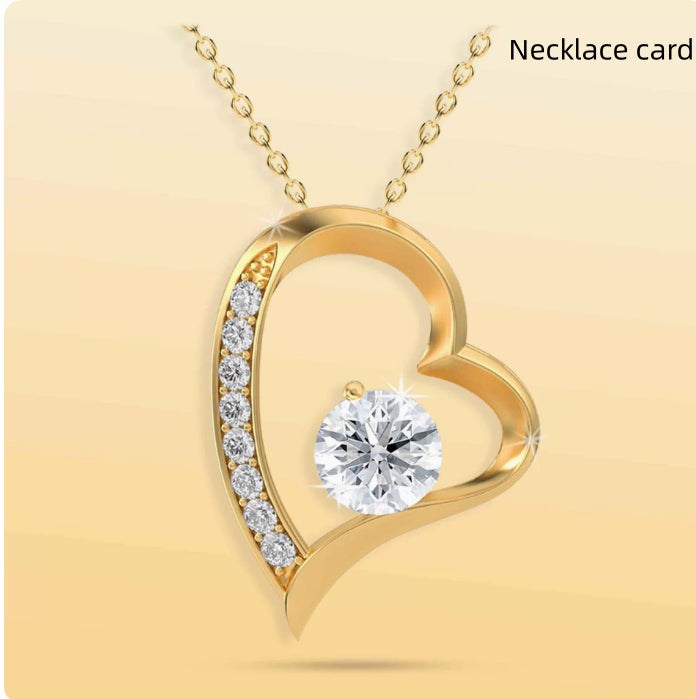 Rotating Eternal Rose Teddy Bear Gift Box Jewelry Box With Necklace Valentine Gift