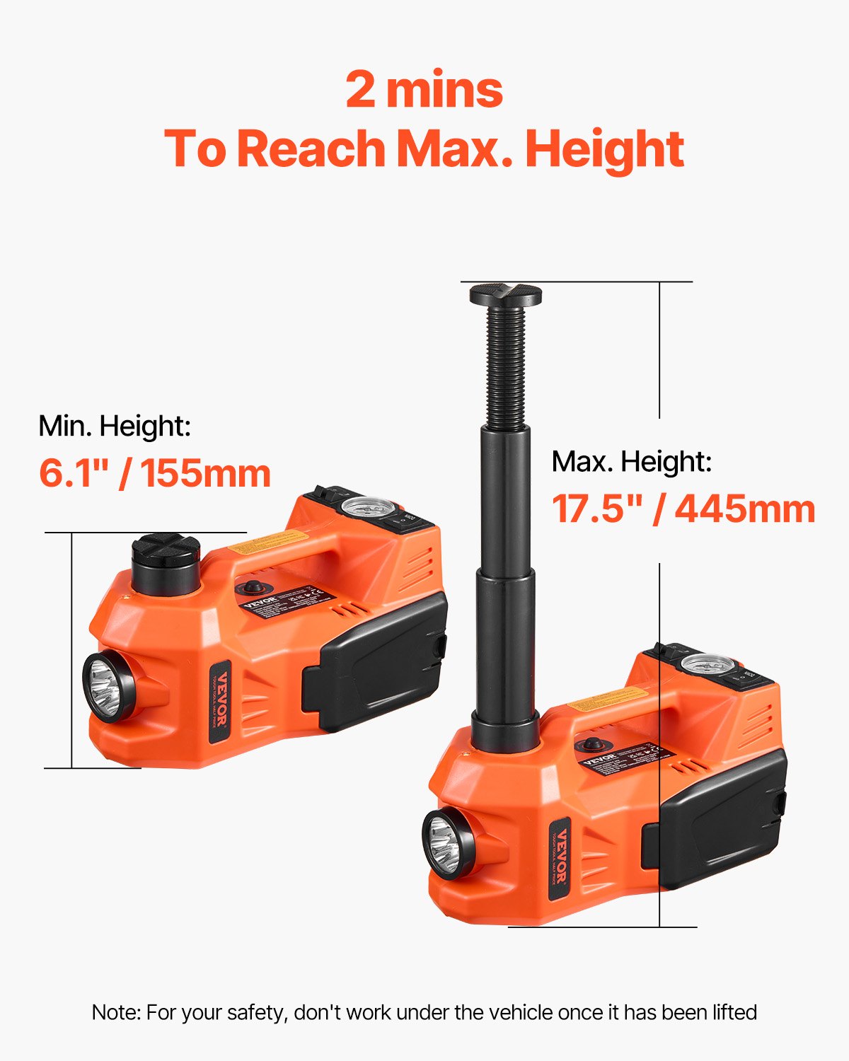 5-Ton Electric Car Jack with Inflator & LED Light
